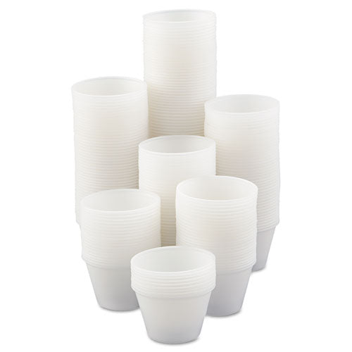 ESDCCP400N - Polystyrene Portion Cups, 4oz, Translucent, 250-bag, 10 Bags-carton
