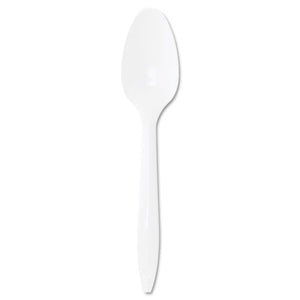 ESDCCS6BW - Style Setter Mediumweight Plastic Teaspoons, White, 1000-carton