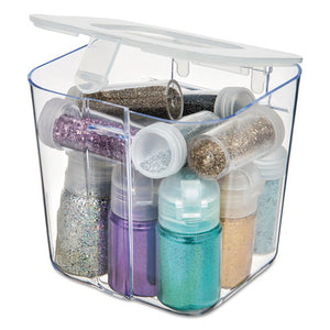 ESDEF29101CR - STACKABLE CADDY ORGANIZER CONTAINERS, SMALL, CLEAR