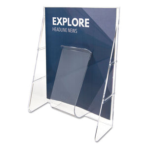 ESDEF55501 - STAND-TALL WALL-MOUNT LITERATURE RACK, MAGAZINE, 9 1-8 X 2 3-4 X 11 3-4, CLEAR