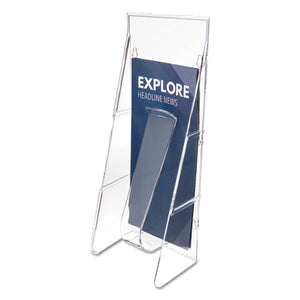 ESDEF55601 - STAND-TALL WALL-MOUNT LITERATURE RACK, LEAFLET, 4 9-16 X 2 3-4 X 11 3-4, CLEAR