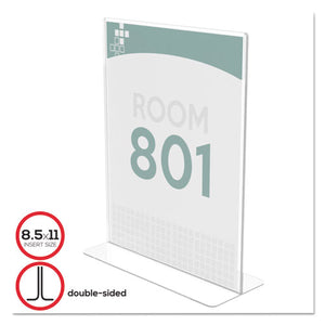 ESDEF590801 - SUPERIOR IMAGE DOUBLE SIDED SIGN HOLDER, 8 1-2 X 11 INSERT, CLEAR