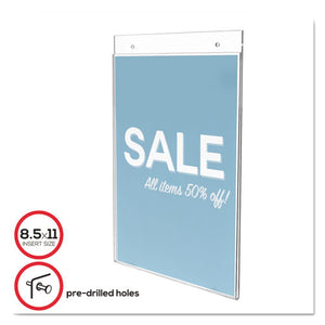 ESDEF68201 - CLASSIC IMAGE WALL-MOUNT SIGN HOLDER, PORTRAIT, 8 1-2 X 11, CLEAR