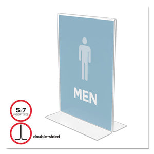 ESDEF69101 - CLASSIC IMAGE DOUBLE-SIDED SIGN HOLDER, 5 X 7 INSERT, CLEAR