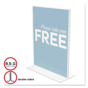 ESDEF69201 - CLASSIC IMAGE DOUBLE-SIDED SIGN HOLDER, 8 1-2 X 11 INSERT, CLEAR