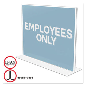 ESDEF69301 - CLASSIC IMAGE DOUBLE-SIDED SIGN HOLDER, 11 X 8 1-2 INSERT, CLEAR