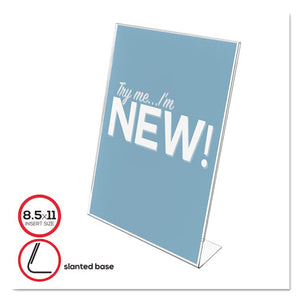 ESDEF69701 - CLASSIC IMAGE SLANTED SIGN HOLDER, PORTRAIT, 8 1-2 X 11 INSERT, CLEAR