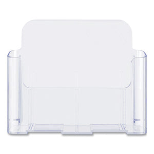 Docuholder For Countertop-wall-mount, Leaflet Size, 9.25 X 3.75 X 7.75, Clear