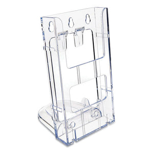 Lit Loc Interlocking Display System Leaflet Holder, 4.38 X 1.25 X 8, Clear