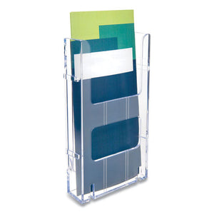 Lit Loc Interlocking Display System Leaflet Holder, 4.38 X 1.25 X 8, Clear