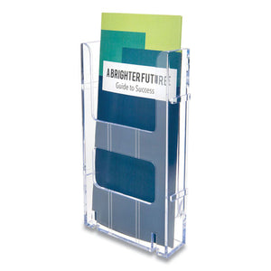 Lit Loc Interlocking Display System Leaflet Holder, 4.38 X 1.25 X 8, Clear