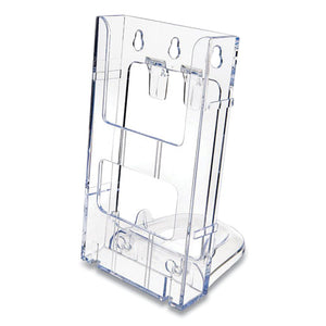 Lit Loc Interlocking Display System Leaflet Holder, 4.38 X 1.25 X 8, Clear