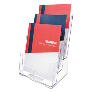 ESDEF77301 - 3-COMPARTMENT DOCUHOLDER, MAGAZINE SIZE, 9 1-2 X 6 1-4 X 12 5-8, CLEAR