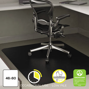 ESDEFCM11442FBLK - ECONOMAT OCCASIONAL USE CHAIR MAT FOR LOW PILE CARPET, 46 X 60, RECTANGULAR, BK