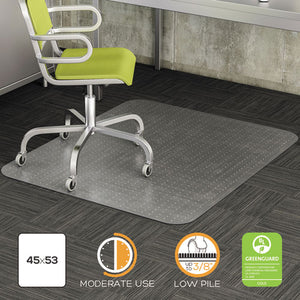 ESDEFCM13142 - DURAMAT MODERATE USE CHAIR MAT FOR LOW PILE CARPET, 36 X 48, RECTANGULAR, CLEAR