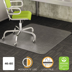 ESDEFCM13443F - DURAMAT MODERATE USE CHAIR MAT, LOW PILE CARPET, FLAT, 46 X 60, RECTANGLE, CR