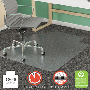 ESDEFCM14113COM - SUPERMAT FREQUENT USE CHAIR MAT, MED PILE CARPET, ROLL, 36 X 48, LIPPED, CR