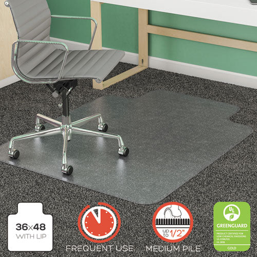 ESDEFCM14113COM - SUPERMAT FREQUENT USE CHAIR MAT, MED PILE CARPET, ROLL, 36 X 48, LIPPED, CR