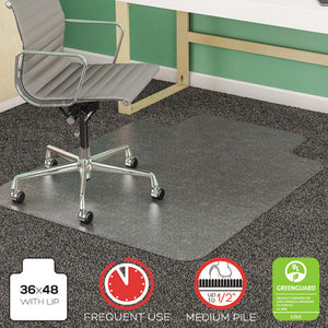 ESDEFCM14113 - SUPERMAT FREQUENT USE CHAIR MAT, MED PILE CARPET, FLAT, 36 X 48, LIPPED, CR