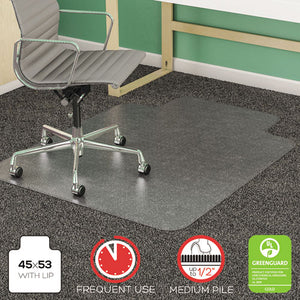ESDEFCM14233 - SUPERMAT FREQUENT USE CHAIR MAT FOR MEDIUM PILE CARPET, 45 X 53, WIDE LIPPED, CR
