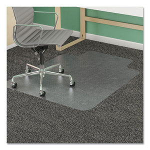 Antimicrobial Chair Mat, Medium Pile Carpet, 60 X 46, Rectangular, Clear