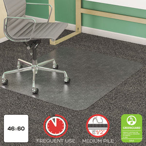 ESDEFCM14443F - SUPERMAT FREQUENT USE CHAIR MAT, MED PILE CARPET, FLAT, 46 X 60, RECTANGLE, CR