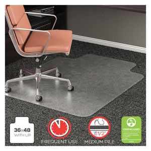 ESDEFCM15113 - ROLLAMAT FREQUENT USE CHAIR MAT, MED PILE CARPET, FLAT, 36 X 48, LIPPED, CR