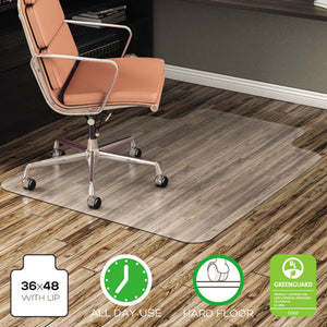 ESDEFCM21112COM - ECONOMAT ALL DAY USE CHAIR MAT FOR HARD, LIP, 36" X 48", LOW PILE, SMOOTH, CLEAR