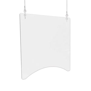 Hanging Barrier, 23.75" X 23.75", Polycarbonate, Clear, 2-carton