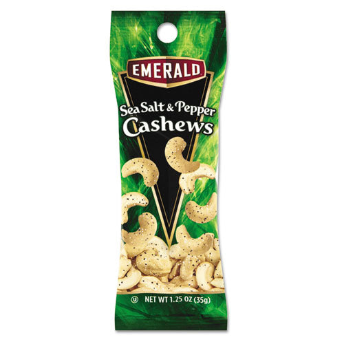 ESDFD93817 - Sea Salt And Pepper Cashews, 1.25 Oz. Tube Package, 12-box