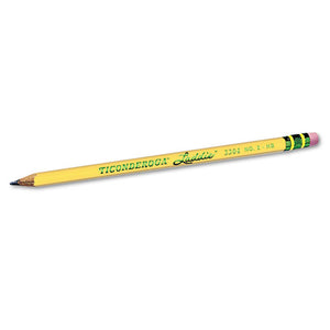 ESDIX13304 - Ticonderoga Laddie Woodcase Pencil W- Eraser, Hb #2, Yellow, Dozen