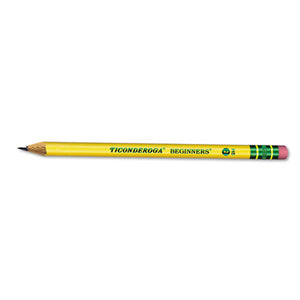 ESDIX13308 - Ticonderoga Beginners Wood Pencil W-eraser, Hb #2, Yellow, Dozen