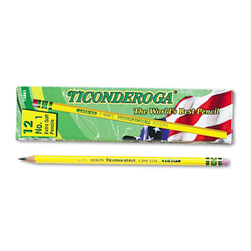 ESDIX13881 - Woodcase Pencil, B #1, Yellow, Dozen