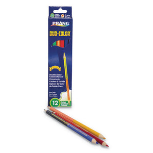 ESDIX22106 - DUO-COLOR COLORED PENCIL SETS, 3 MM, 12 ASSORTED LEAD, 6-PACK