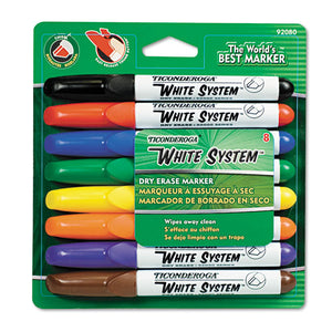 ESDIX92080 - White System Dry Erase Marker, Chisel Tip, Assorted Colors, 8-set