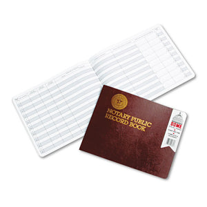 ESDOM880 - Notary Public Record, Burgundy Cover, 60 Pages, 8 1-2 X 10 1-2