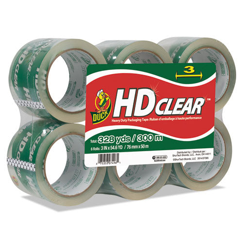 ESDUC0007496 - Heavy-Duty Carton Packaging Tape, 3" X 55yds, Clear, 6-pack