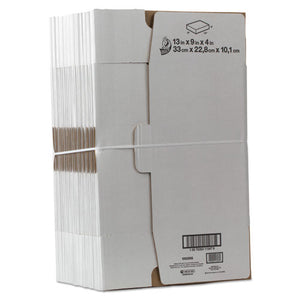 ESDUC1147639 - Self-Locking Shipping Boxes, 13l X 9w X 4h, White, 25-pack