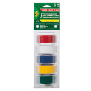 ESDUC280303 - Electrical Tape, 3-4" X 12 Ft, 1" Core, Assorted, 5-pack