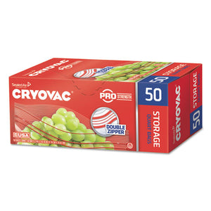 ESDVO100946911 - Cryovac One Quart Storage Bag Dual Zipper, Clear, 7" X 7 15-16", 450-ct