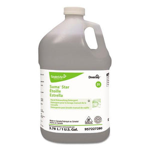 ESDVO957227280 - Suma Star D1 Hand Dishwashing Detergent, Unscented, 1 Gal Bottle, 4-carton