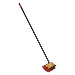 ESDVOCB066155 - Bi-Level Floor Scrub Brush, Polypro Bristles, 10" Block, 54"handle, Beige-black