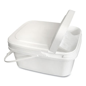 Polypropylene Dry Wipe Charging Bucket, 24 X 14 X 14, White, 12-box