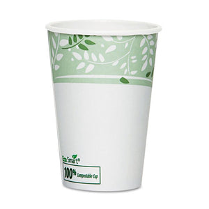 ESDXE2346PLAPK - Ecosmart Hot Cups, Paper W-pla Lining, Viridian, 16oz, 50-pack