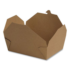 Reclosable One-piece Natural-paperboard Take-out Box, 8.5 X 6.25 X 2.5, Brown, 20-pack, 4 Packs-carton