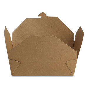 Reclosable One-piece Natural-paperboard Take-out Box, 8.5 X 6.25 X 2.5, Brown, 20-pack, 4 Packs-carton