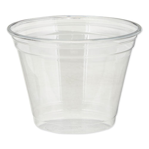 Clear Plastic Pete Cups, Cold, 9oz, Squat, 50-sleeve, 20 Sleeves-carton