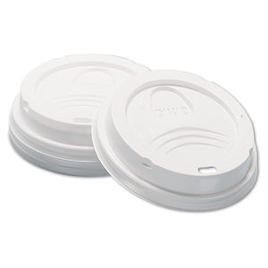 ESDXED9538 - Dome Hot Drink Lids, 8oz Cups, White, 100-sleeve, 10 Sleeves-carton