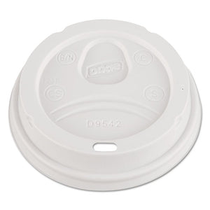 ESDXED9542PK - Dome Drink-Thru Lids, Fits 12 Oz. & 16 Oz. Paper Hot Cups, White, 100-pack