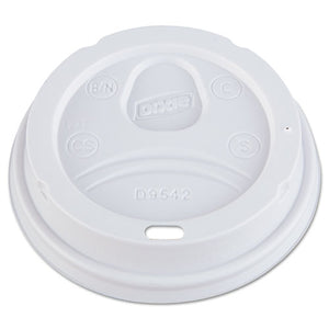 ESDXED9542 - DOME DRINK-THRU LIDS, FITS 10, 12, 16OZ PAPER HOT CUPS, WHITE, 1000-CARTON